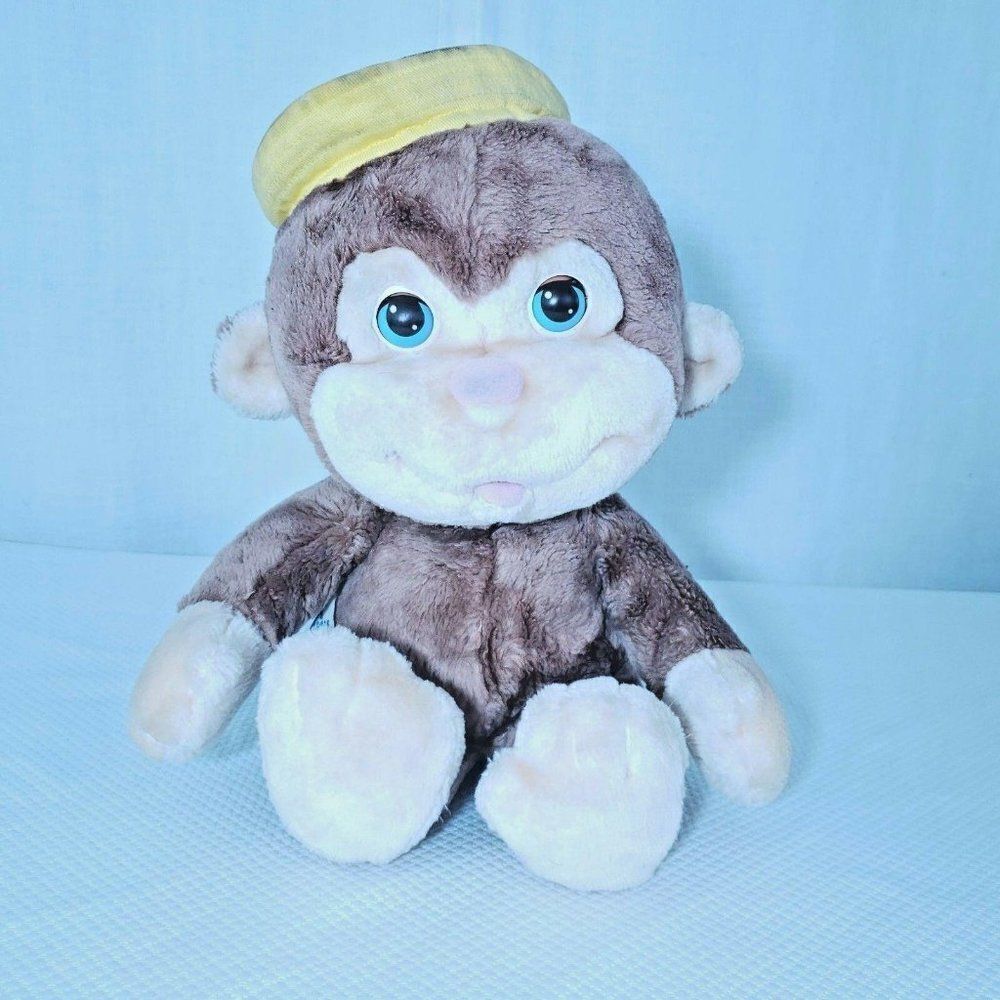 Hasbro Softies 1986 Vintage Googlies Monkey 10" Plush Stuffed Animal Toy